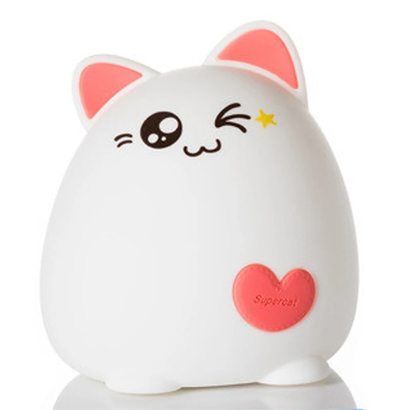 

Love Style Led Night Lights Usb Rechargeable Press Control Bedroom Light Childs Silicone Night Lights