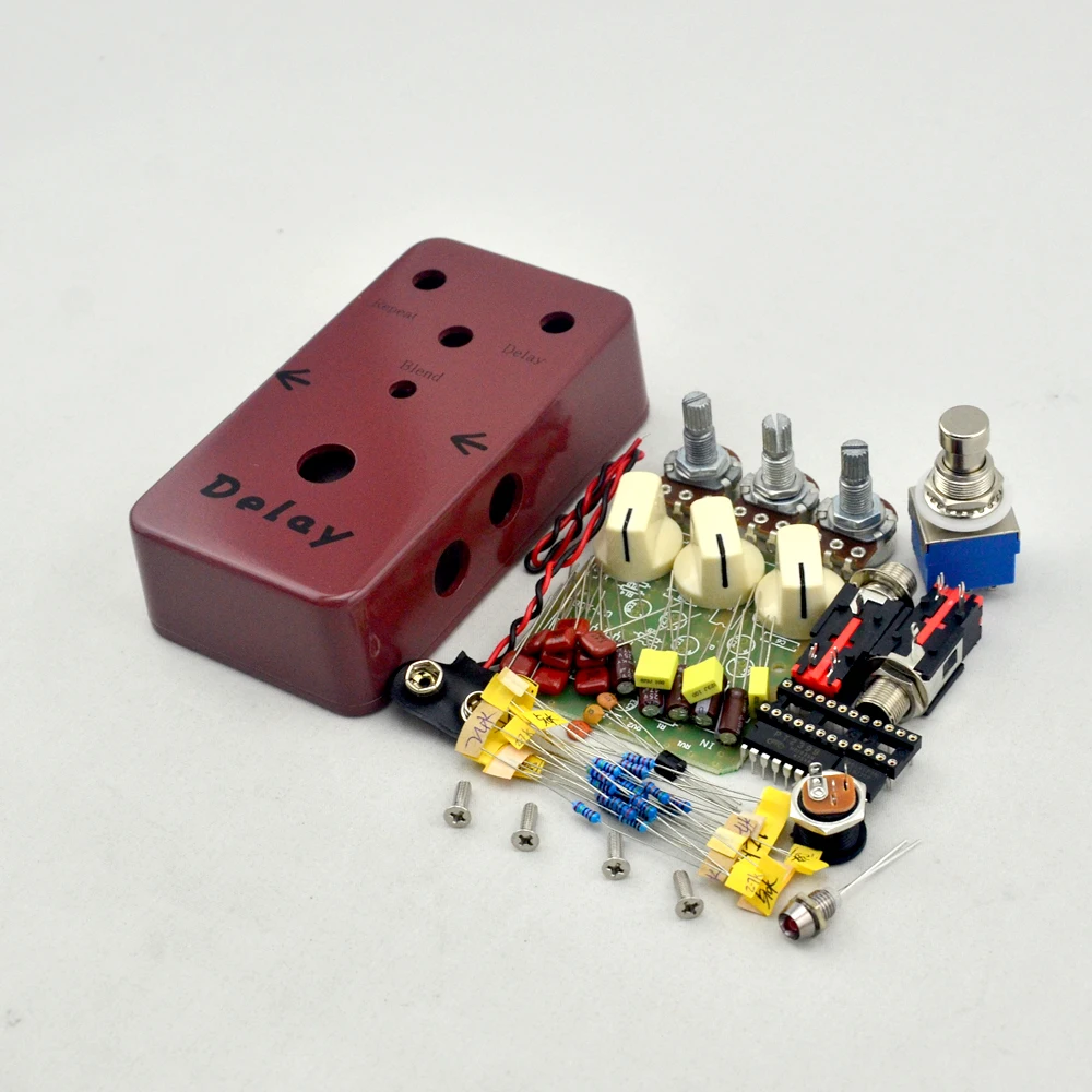 DIY гитарные педали с эффектом Delay все наборы 1590B и 9PIN 3PDT ножной переключатель