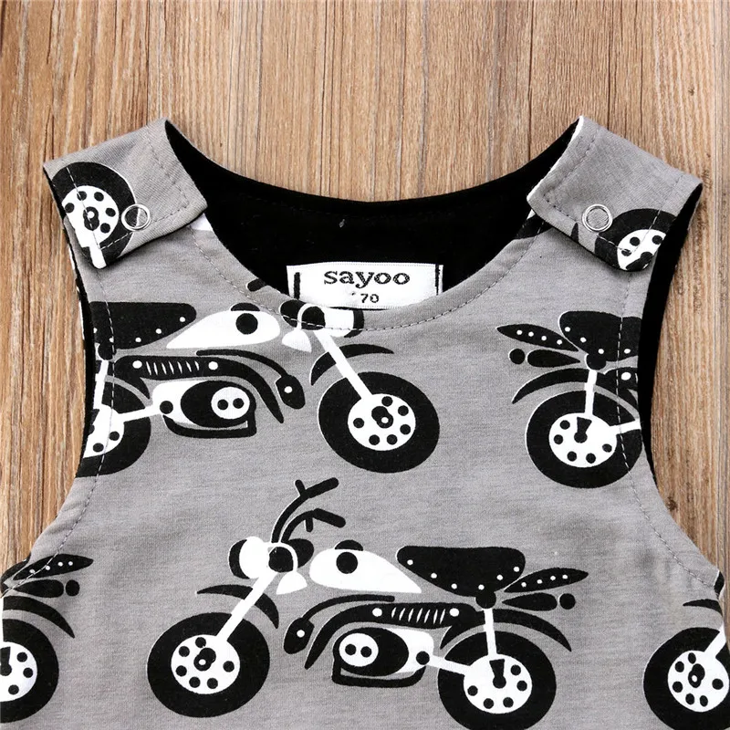 أعلى طفل رضيع الاطفال الوليد الرضع رومبير بذلة القطن الملابس النقل دراجة نارية حفارة وتتسابق