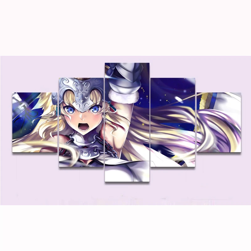 5 Pieces Anime Fate Jeanne d Arc Ruler Full Square Drill 5D DIY Diamond Painting
