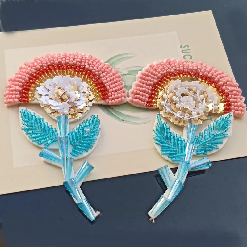 beaded flowers patches for clothes 2