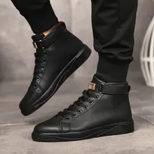 Модные повседневные мужские Ботильоны; высокие кроссовки для мужчин; Цвет черный, белый, красный; Дизайнерская обувь с высоким верхом; zapatos de hombre;