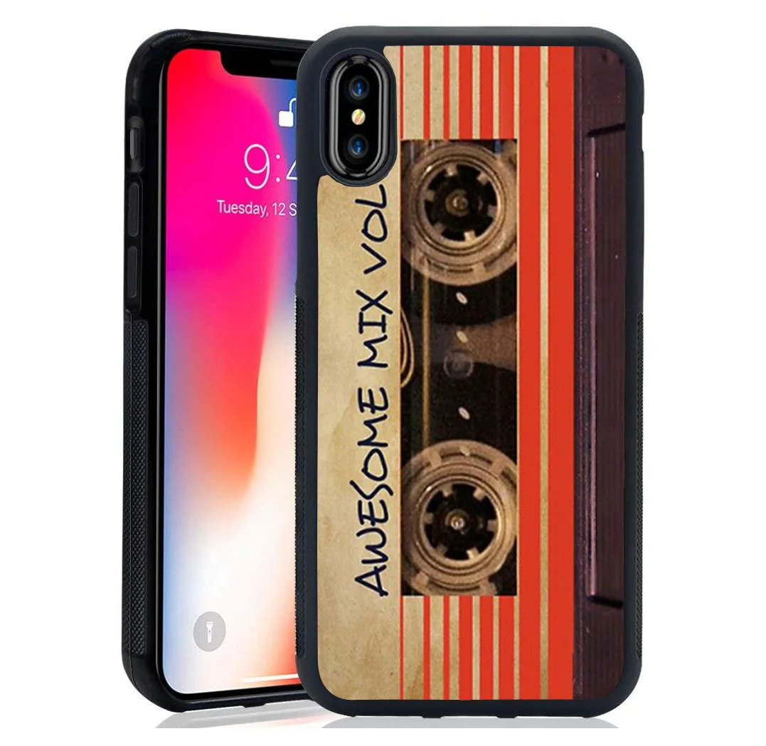 luxury tpu+Tempered Mirror shell Awesome Mix Vol.1 case For iPhone XS Max XR 8 7 7Plus 6 6S Samsung S8 |