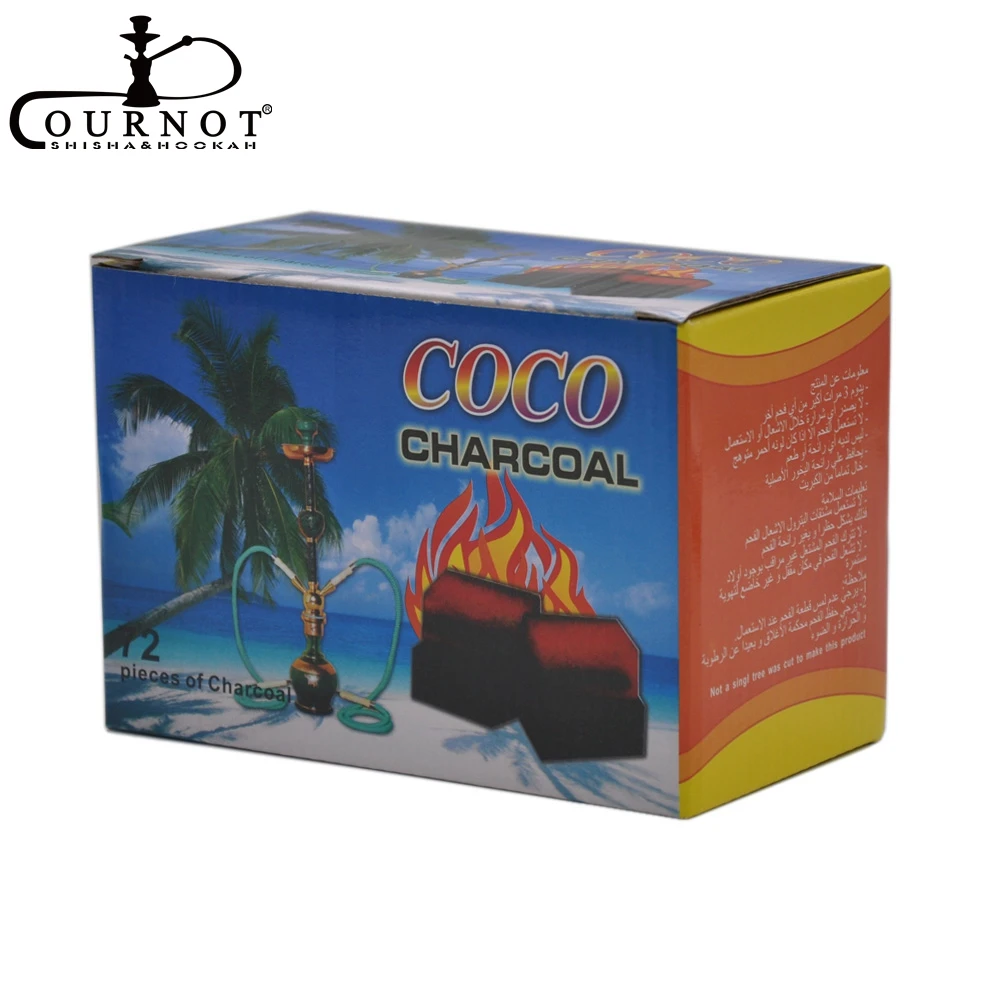 COURNOT 72 Cubes/Box "CoCo Charcoal" Hookah Charcoal 1Kg/Box Premium
