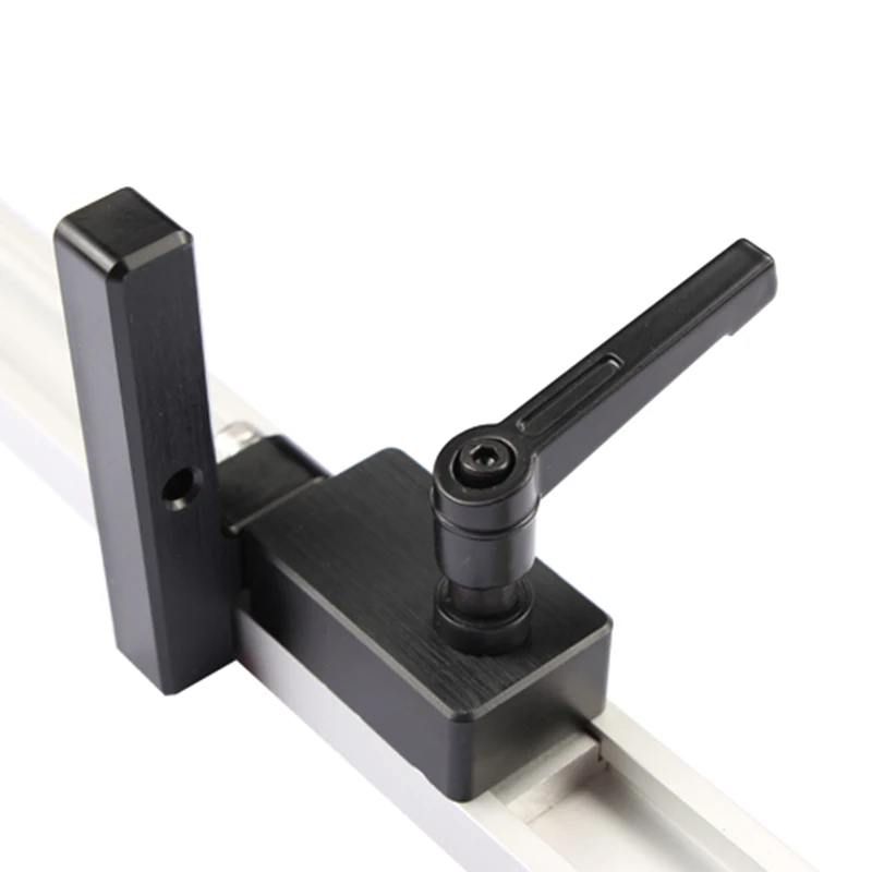 

Miter Track Stop for T-Slot T-Tracks Woodworking DIY Tool Miter Track Stopper Aluminum Alloy Chute Limit Flip Manual