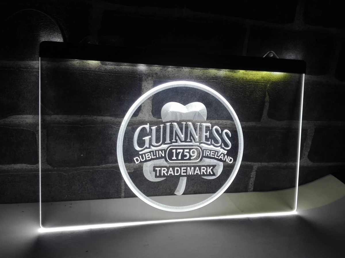 Guinness Beer Dublin Ireland Bar LED Neon Sign 3D Light 7 Color US Shipper Guinness Beer Dublin Ireland Bar LED Neon Sign 3D Light 7 Color US Shipper