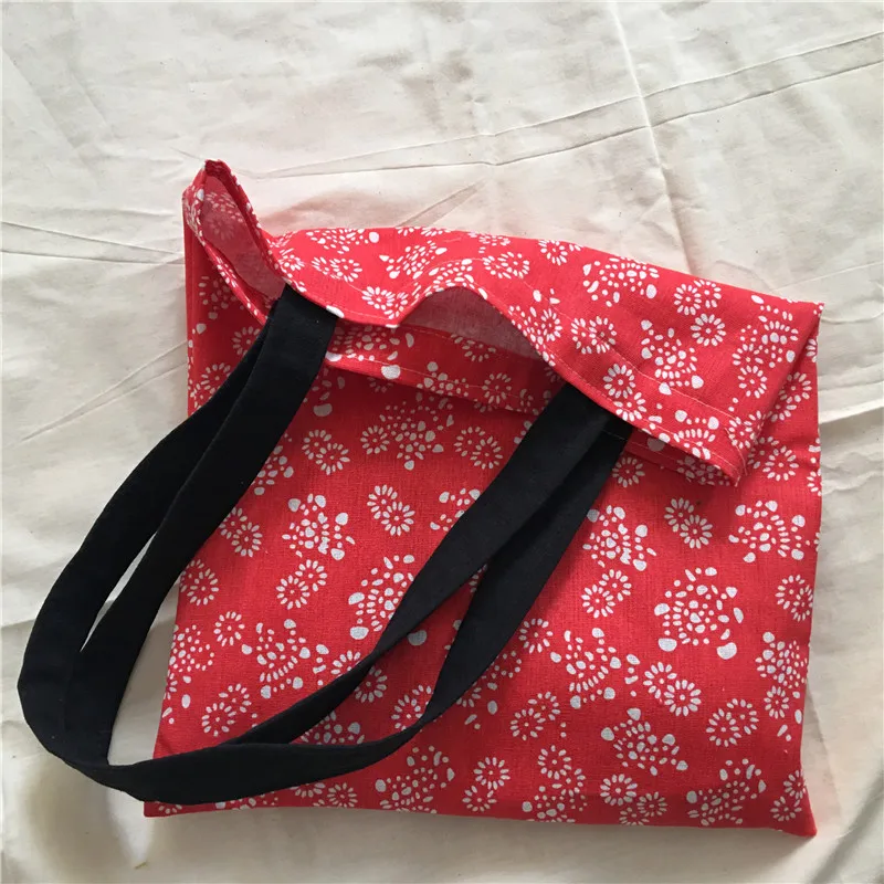 YILE-Cotton-Linen-Eco-Shopping-Market-Tote-Shoulder-Bag-Book-Bag-Print-Sunflower-Red-Base-8414d (3)