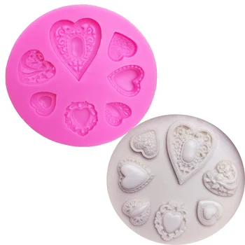 

M0325 Diamond Love Silicone Molds heart Baking Tools For cake decorating