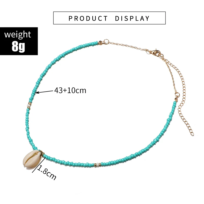 HuaTang Bohemian Green Rhinestone Shell Pendant Necklace for Women Girl Geometric Charming Choker Necklaces Party Jewelry 6947-in Pendant Necklaces from Jewelry & Accessories on Aliexpress.com | Alibaba Group - Image 4