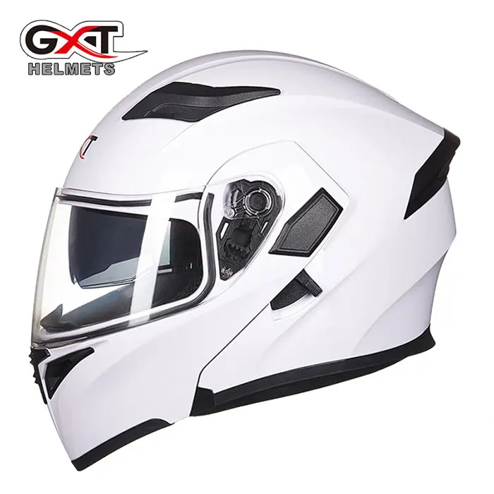 Откидной мотоциклетный шлем, двойная линза, полнолицевой шлем, шлем Casco Racing Capacete с внутренним солнцезащитным козырьком, можно положить bluetooth-гарнитуру 902 - Цвет: white