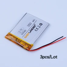 3pcs/Lot 3.7V 350mAh Rechargeable li Polymer Li-ion Battery For Flash lighting DIY PAD Consumer electronics Device 033040 303040