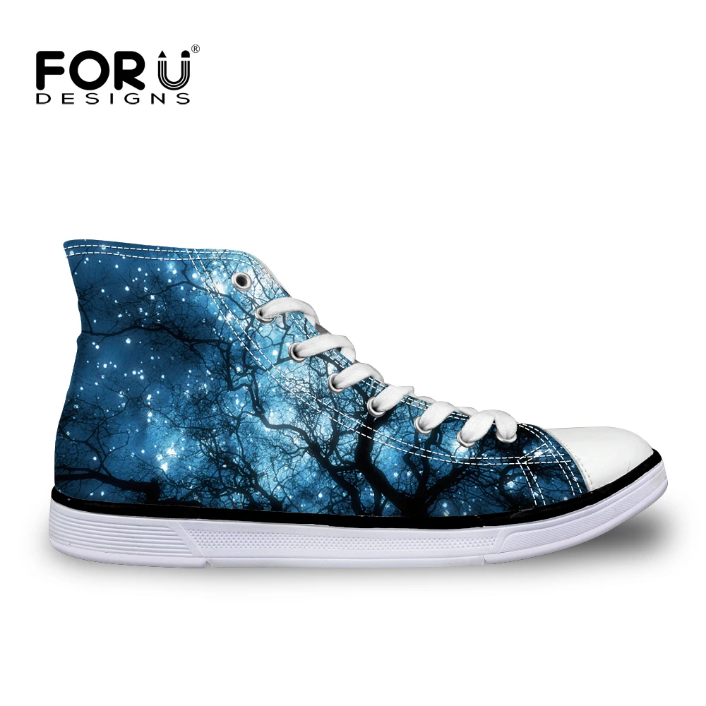 

FORUDESIGNS 2018 Autumn Fashion Women's Multi Vulcanize Shoes Casual Women High Top Lace-up Canvas Shoes for Ladies Female Flats