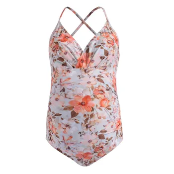 

2019 vetement femme Maternity Tankinis Women Solid Print Bikinis Swimsuit Beachwear Pregnant Bathing Suit Beachwear ropa de muje