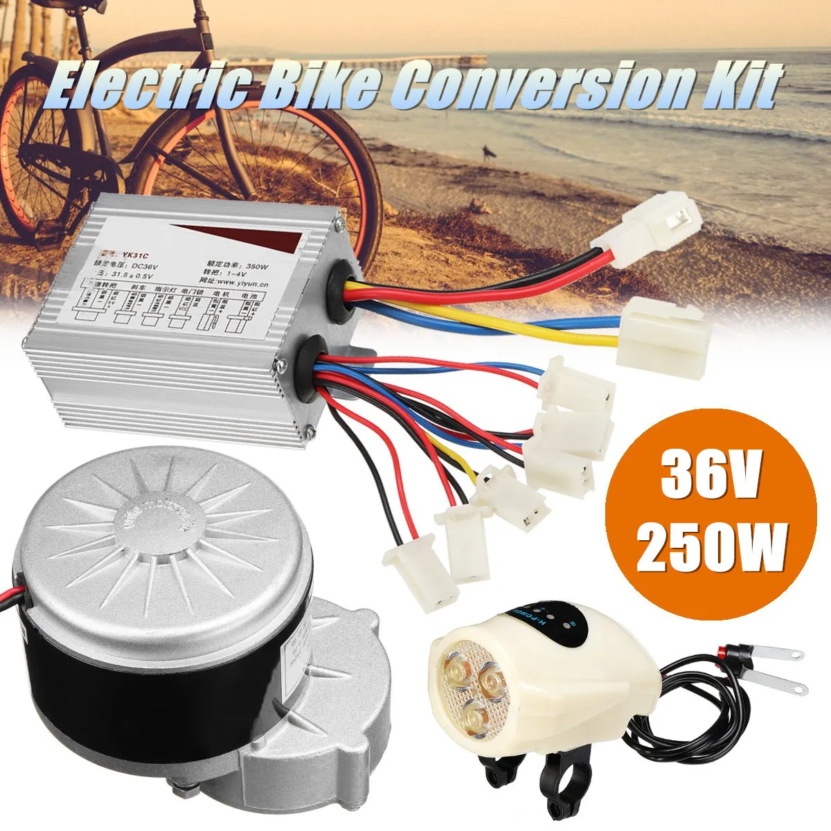 

36V 250W Electric Bike Conversion Motor Controller Kit For 22-28'' Ordinary Bike