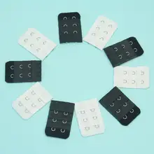 10 шт. женский интимный бюстгальтер Замена 2 ряд крючков Расширение Черный Белый Linger поставки практичный Лидер продаж