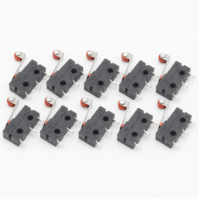10 Pcs Mini Micro Limit Switch Roller Lever Arm SPDT Snap Action LOT