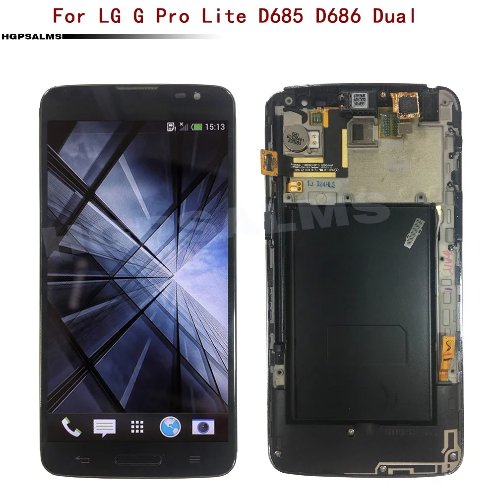 

For LG G Pro Lite D685 D686 Dual LCD Display Touch Screen Digitizer Panel Glass Assembly With Frame
