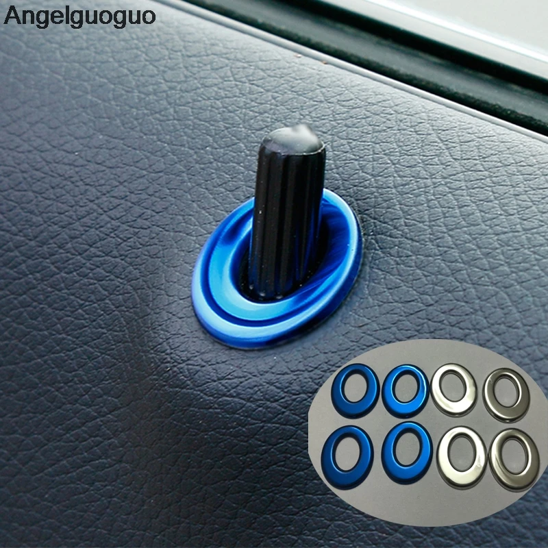Car styling Car door pin lift lock decoration covers Bolt circle trim sequins for Mercedes Benz CLA GLA A Class