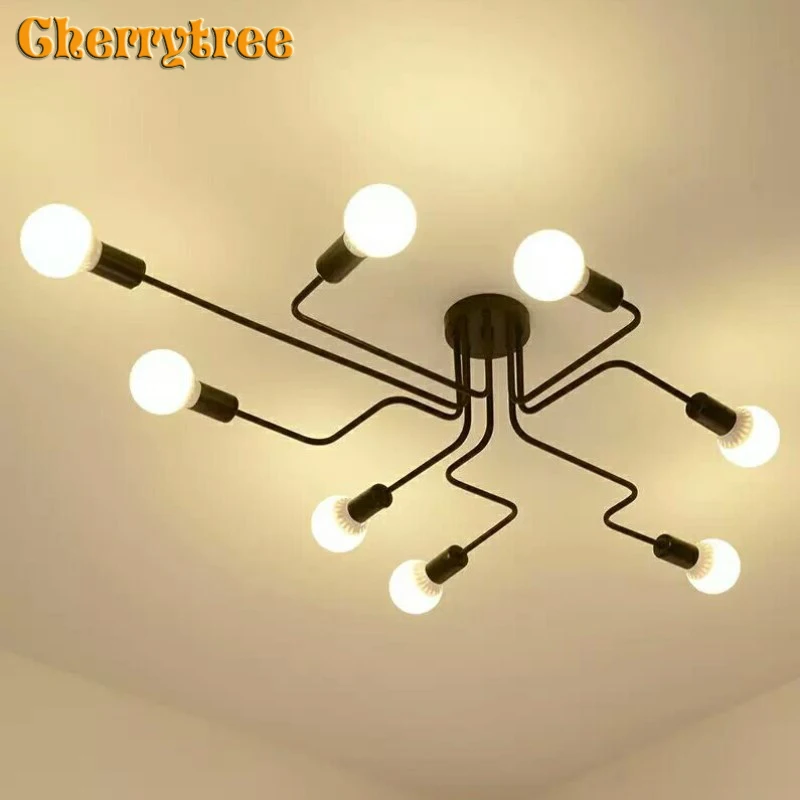 

Chandelier lighting Modern Led Ceiling Chandeliers Light nordic design vintage black retro Hanglamp bedroom lamp living room E27