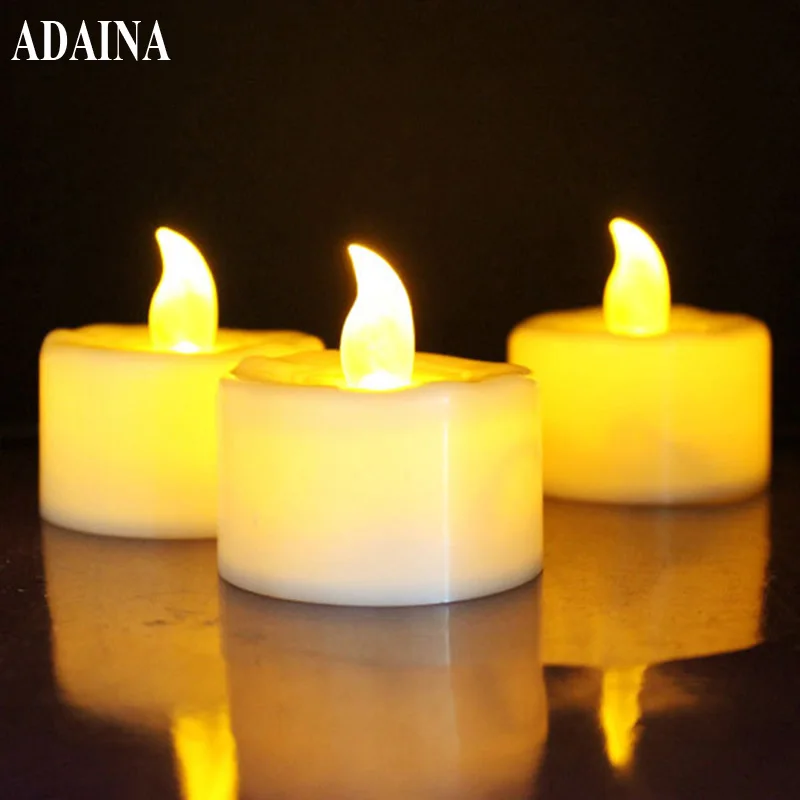 ADAINA 12 шт. светодиодный Чайные свечи световые Светодиодный фонарь на батарейках