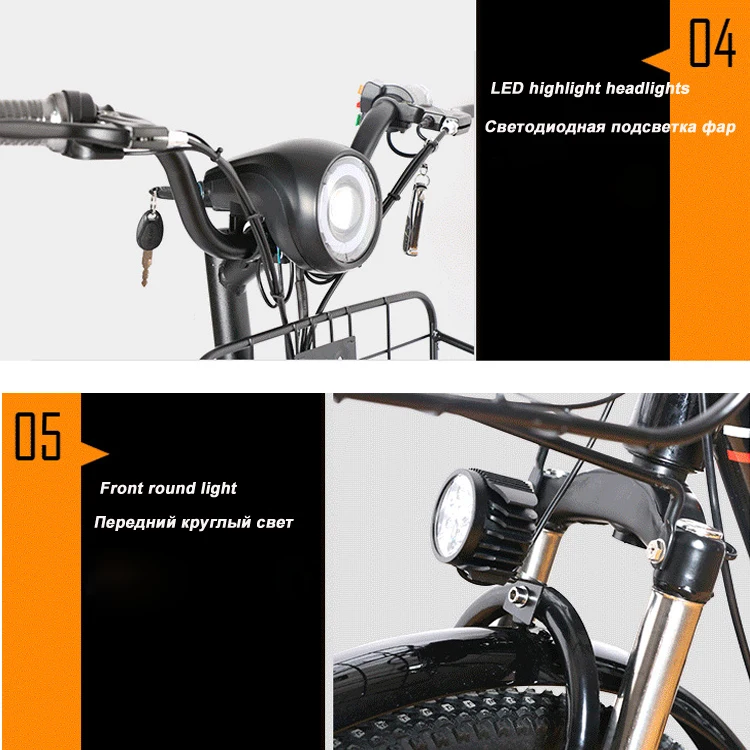Cheap Hot sale electric bike 20 and 22 inch electric bicycle Removable battery ebike 48v shock-absorbing electric scooter 4