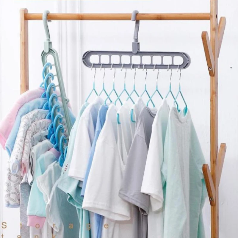 

NEW Multi-port Support Circle Clothes Hanger Free Rotate Hangers Drying Rack Plastic Scarf Clothes Organizer Wardrobe Racks