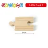 EDWONE-Pista de madera para tren de juguete, piezas de accesorio para trenes de juguete, en madera de haya compatible con vías de madera Fit Biro ► Foto 3/6