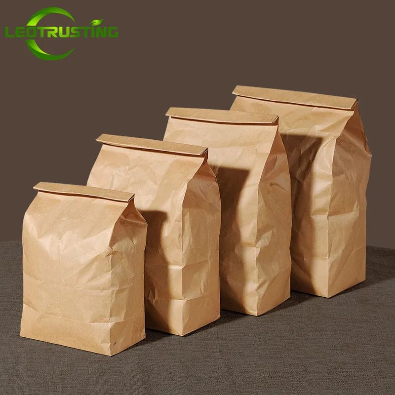 Leotrusting bolsas de Kraft para para llevar, bolsas pequeñas de regalo para sándwich, hornear, Hamburguesa de fiesta, patatas fritas, 50 Uds., 70g|bag small|bag partybag sandwich -