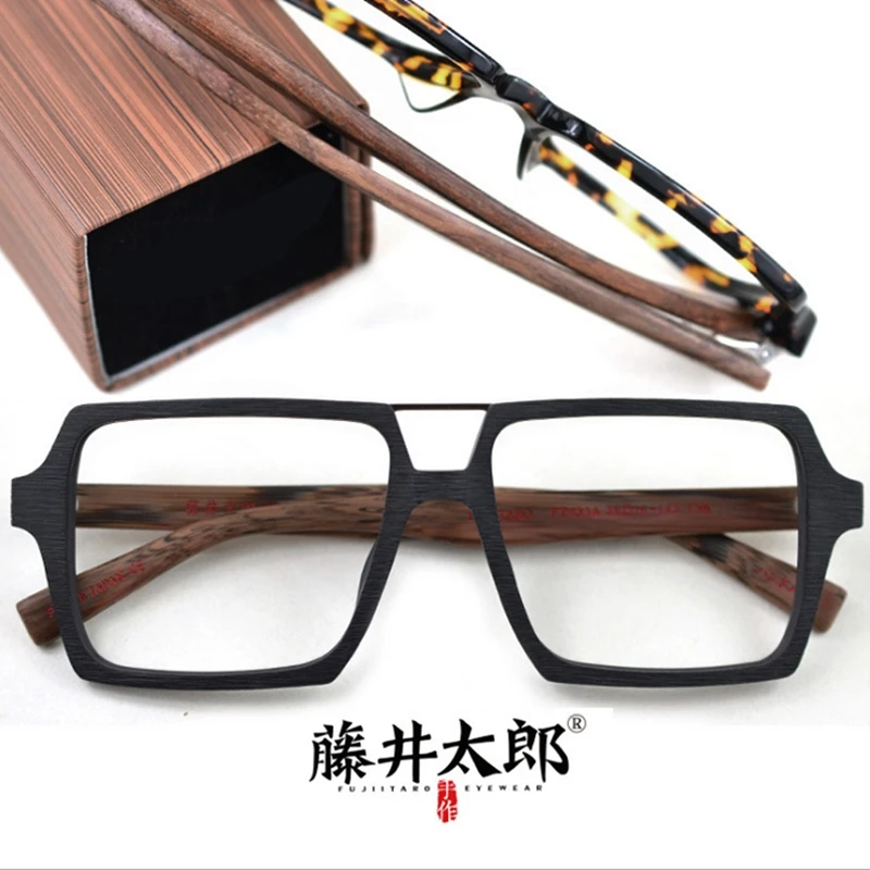 

TARO FUJII Spectacle Frame Eyeglasses Men Women Retro Acetate Computer Optical Clear Lens Eye Glasses Frame Male Female FT455A