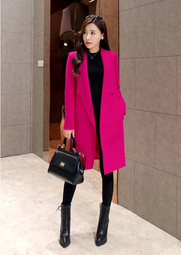 hot pink duster coat