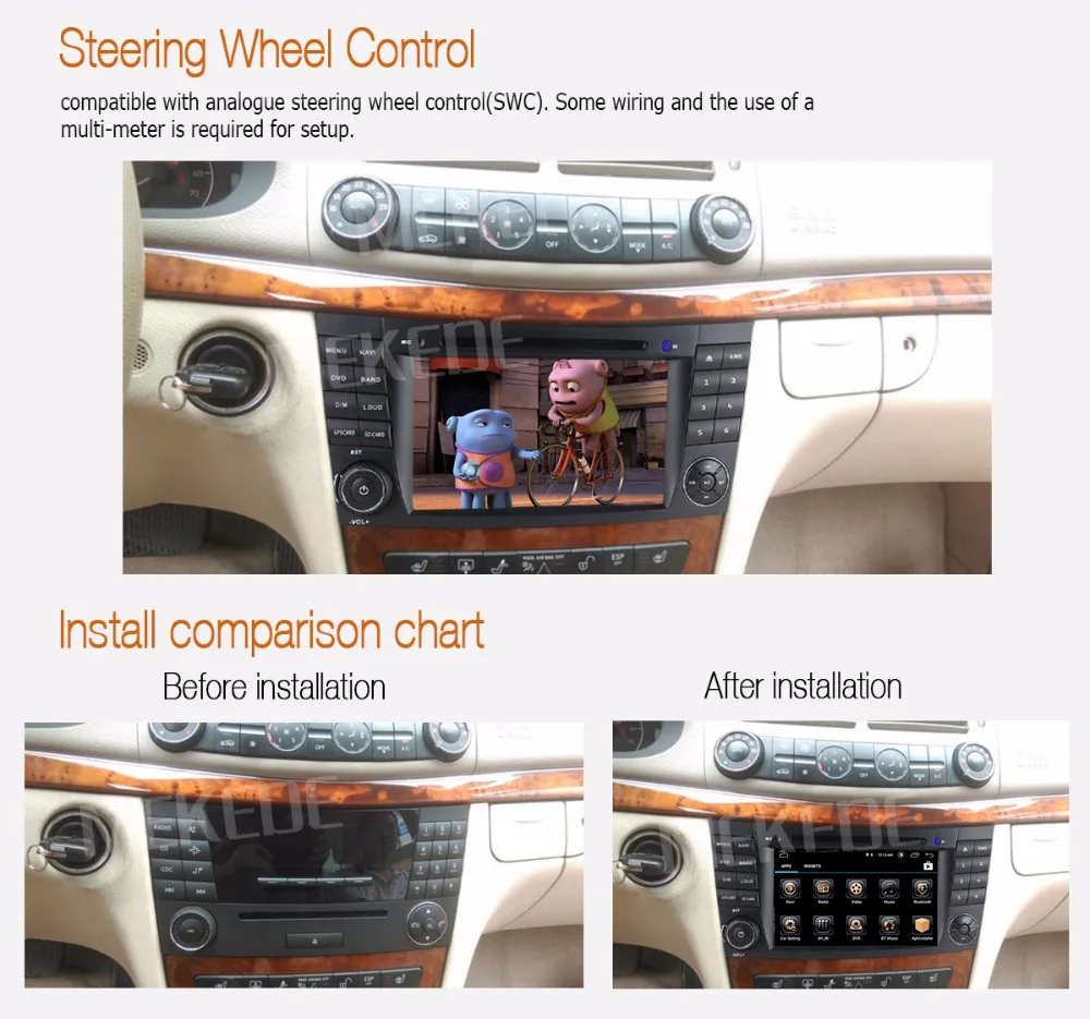 Discount Android 8.0 Car dvd multimedia GPS For Mercedes Benz E-class W211 E200 E220 E300 W463 CLS W219 GPS Navi BT RDS Canbus dvd player 8