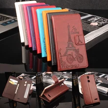 Vernee Thor Case Flip PU with Stick Wallet Magnetic Tower Pattern Vintage Stand with Card Slot Case Cover for Vernee Thor