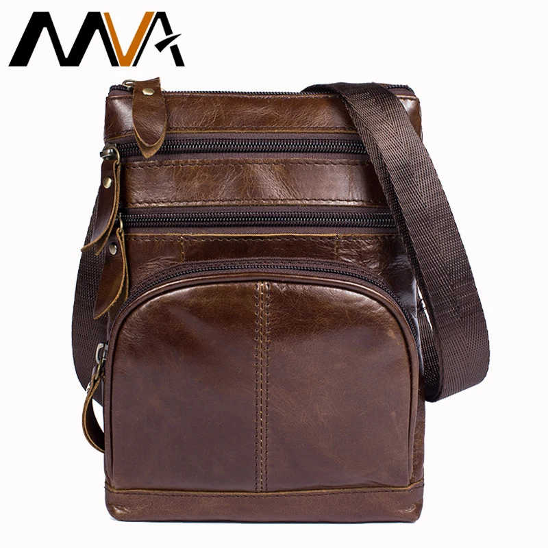 Buy MVA Men Messenger Bags men's Genuine Leather Bag