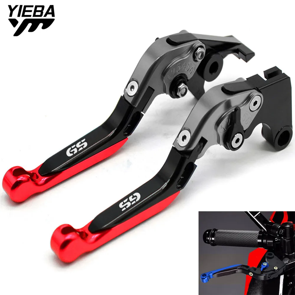 Motorcycle CNC Brake Handle Adjustable Folding Brake Clutch Levers GS LOGO For BMW G650GS F650GS F700GS F800GS/AdventuRe R1200GS
