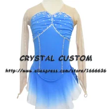 Лидер продаж, платья для катания на коньках для девочек из спандекса, изящные новые брендовые соревнования в фигурном катании, платье на заказ DR2666