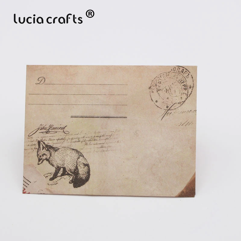 Lucia crafts(1 лот = 12 шт) 9,5*7,3 см винтажный мини-конверт Европейский стиль Скрапбукинг карта канцелярские принадлежности I0410