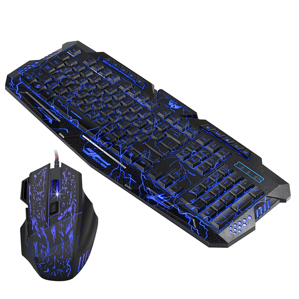 

Cool Multimedia J60 3 Colors Backlight Wired Crack Gaming Keyboard Mouse Set