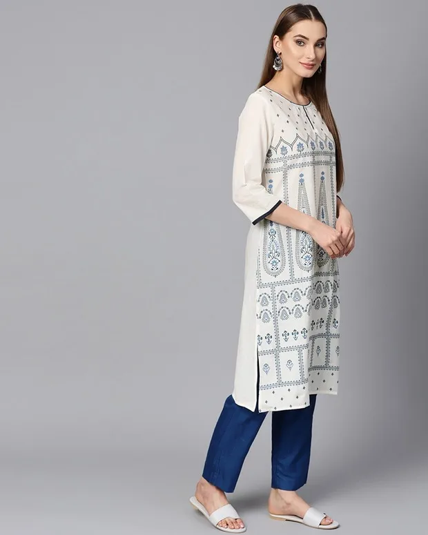 Индийская модная женская одежда в этническом стиле, комплект с принтом, хлопковое индийское платье, рукав три четверти, костюм, элегантный женский топ на весну и лето