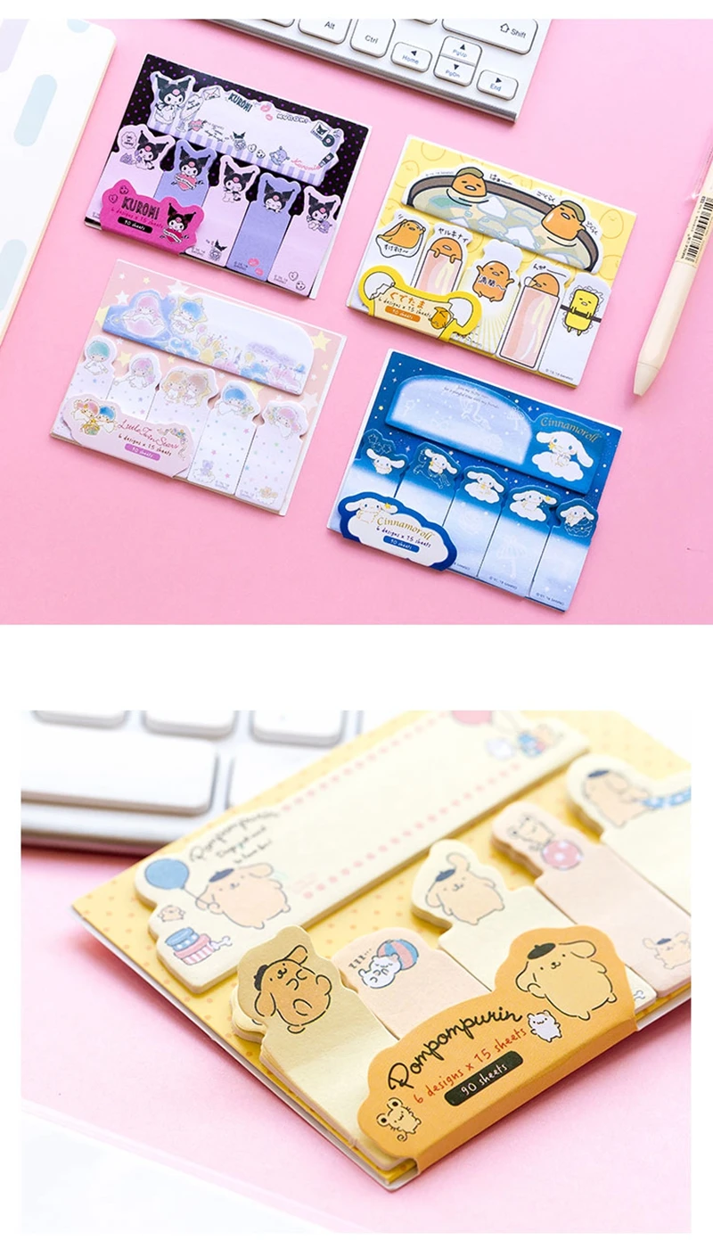 Японский sanrio блокнот для заметок милый липкий блокнот корейский школьные канцелярские принадлежности для студентов Сделай Сам блокнот для сообщений офисные принадлежности