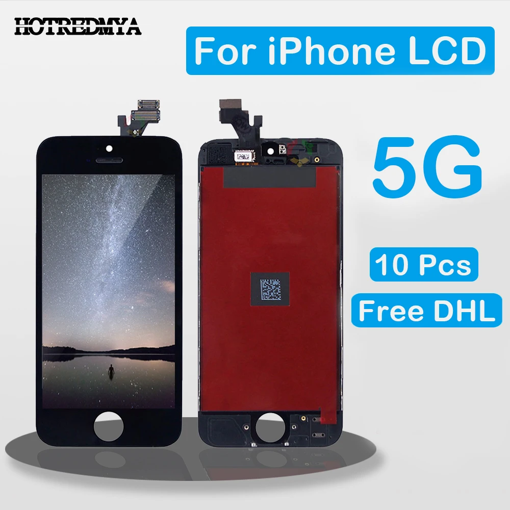 

10PCS Grade A lcd For iPhone 5 5G LCD With Cold Press Glue screen digitizer replacement with touch display pantalla Free DHL