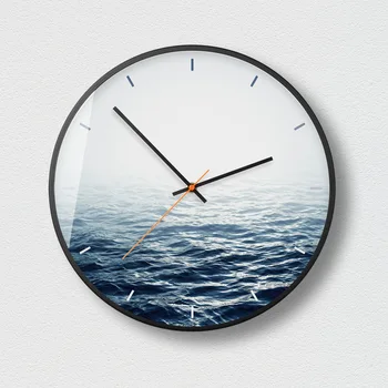 

Home Modern Minimalist Wall Clocks Living Room Watches Creative Bedroom Nordic American Silent Wave Wall Clock