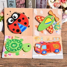 Шаблон ручной головоломки комбинация мультфильм комикс головоломка стереоскопическая головоломка деревянные игрушки для детей