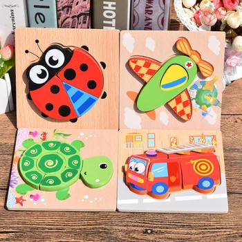 

New Pattern Hand Jigsaw Puzzle Combination Cartoon Comic Puzzle Stereoscopic Puzzle Wooden Toys For Children