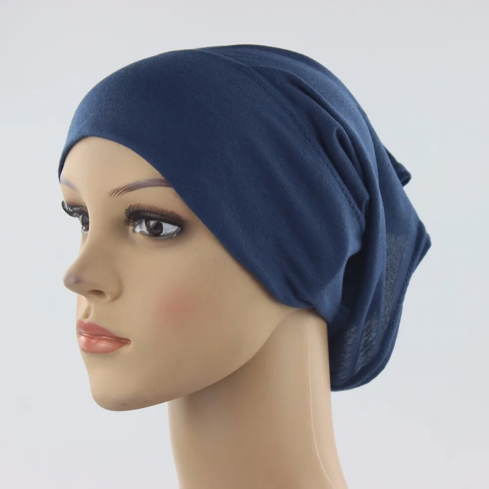 Muslim Hijab Cap Soft Stretch Beautiful Inner Hijab Caps Islamic Underscarf Hats Viscose Cotton