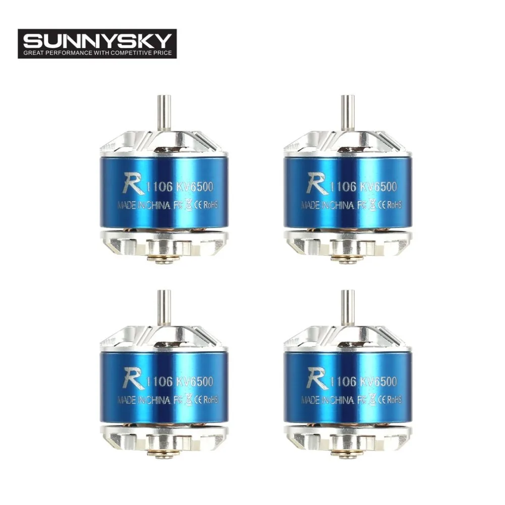 

sunnysky4Pcs R1106 6500KV 1-2S Brushless Motor for Micro 60-90mm FPV Racing Drone Quadcopter Multicopter 2030 3020 Propeller