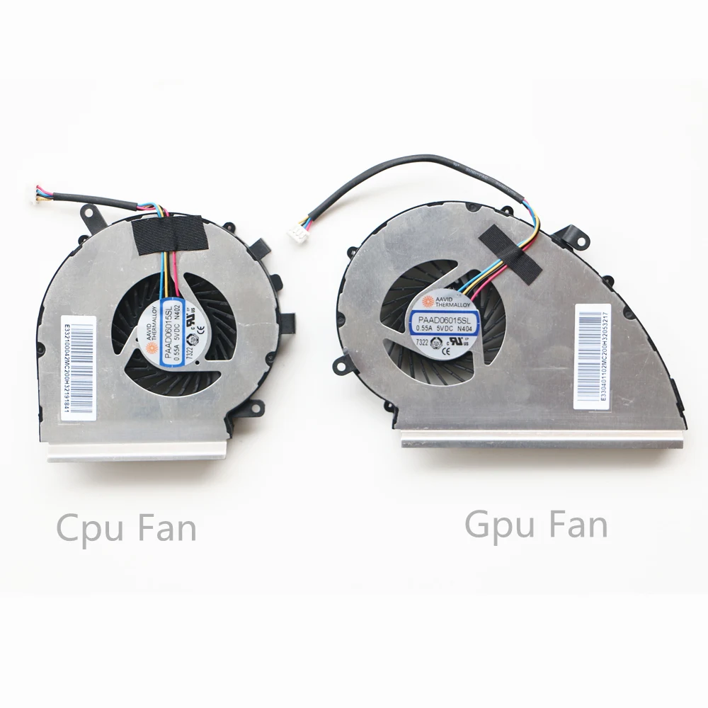 

New CPU GPU Cooling Fan For MSI GE72VR GP72VR 6RF 7RF GP72MVR GL72VR FAN COOLER PAAD06015SL DC 5V gl72m gf72vr ms-1799