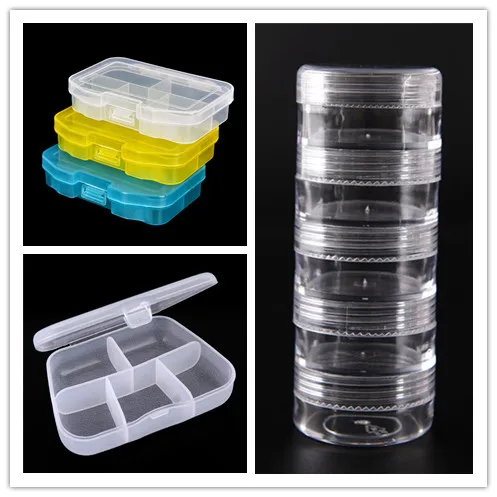 

Portable 5 Grids Mini Pill Case Medicine Box Travel Tablet Holder Container Makeup Jewelry Refillable Bottles Multi Style