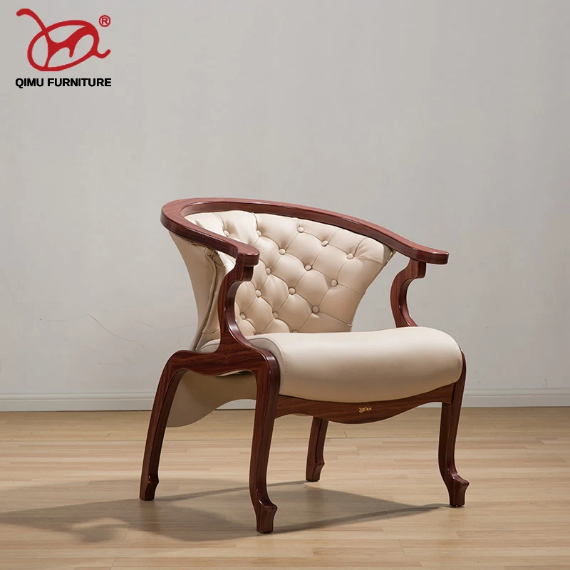 Pair of living room chairs coffee table set Retro nostalgia furniture suits suitable solid wood chairs tea table elegant antiqu