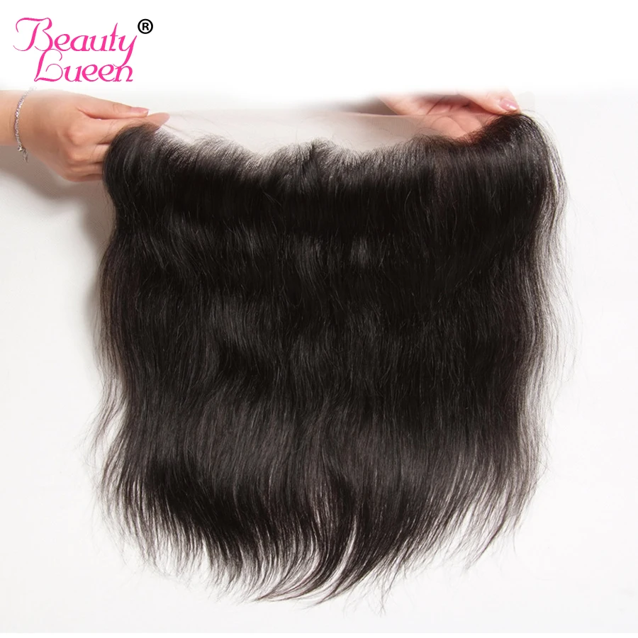 

Brazilian Human Hair Straight 13X4 Lace Frontal With Baby Hair Swiss Lace Closure 10-22 Inches Non-Remy Hair Weave Free shipping