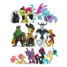 

New My 12 pieces / set little pvc Action Toy Figures horse Princess Celestia luna Unicorn Anime Figure Horse Toys For Children